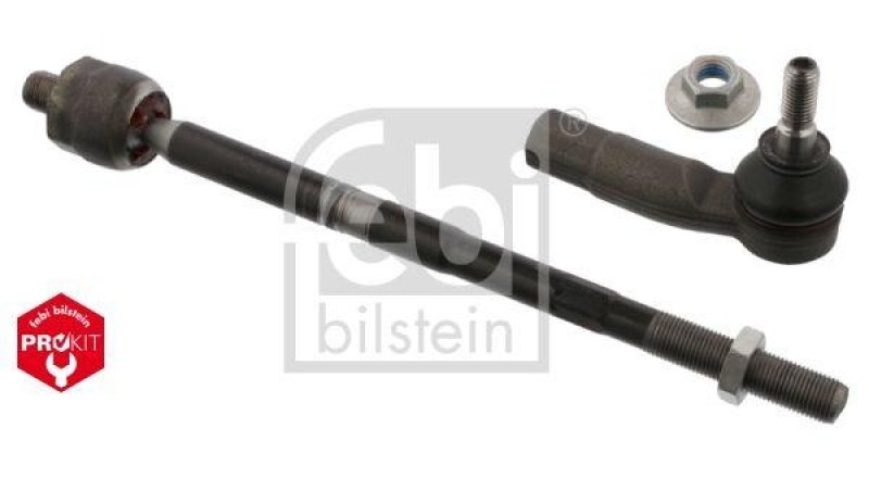 FEBI BILSTEIN 101411 Spurstange mit Endstück, Mutter und Sicherungsmutter für VW-Audi