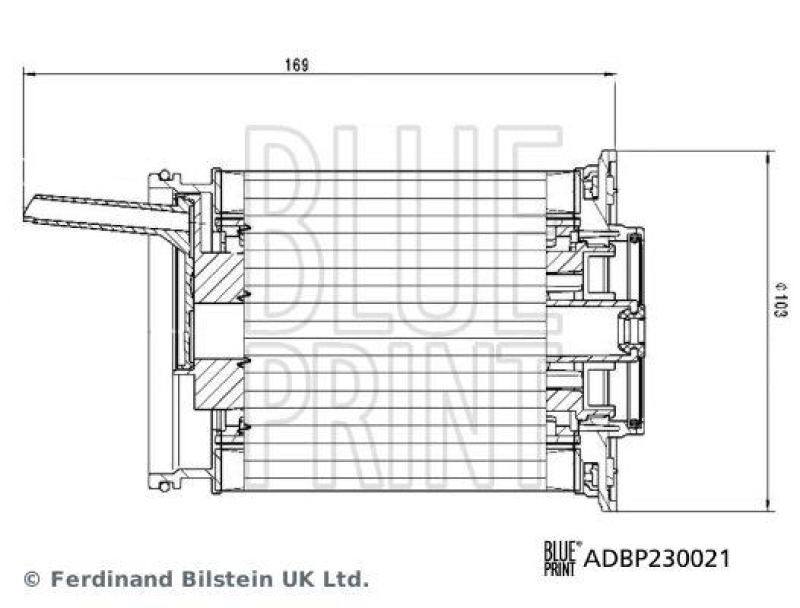 BLUE PRINT ADBP230021 Kraftstofffilter mit Dichtring für VW-Audi