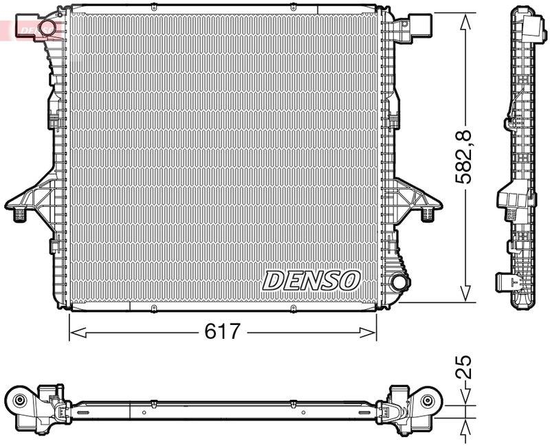 DENSO DRM32052 Kühler VW AMAROK (2HA, 2HB, S1B, S6B, S7A, S7B) 2.0 BiTDI 4motion 2.0 (01-)