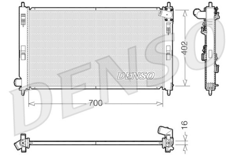 DENSO DRM45023 Kühler MITSUBISHI OUTLANDER II (CW_W) 2.0 DI-D (2007 - 2012)