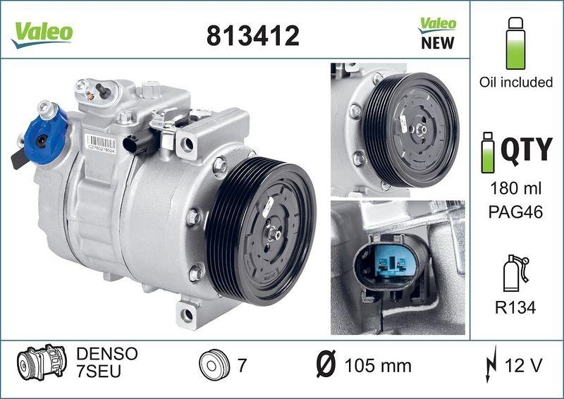 VALEO 813412 Kompressor BMW Serie 1, Serie 3, Z4