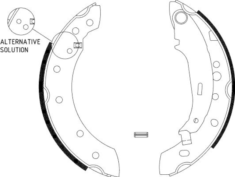 HELLA 8DB 355 002-771 Bremsbackensatz für PEUGEOT