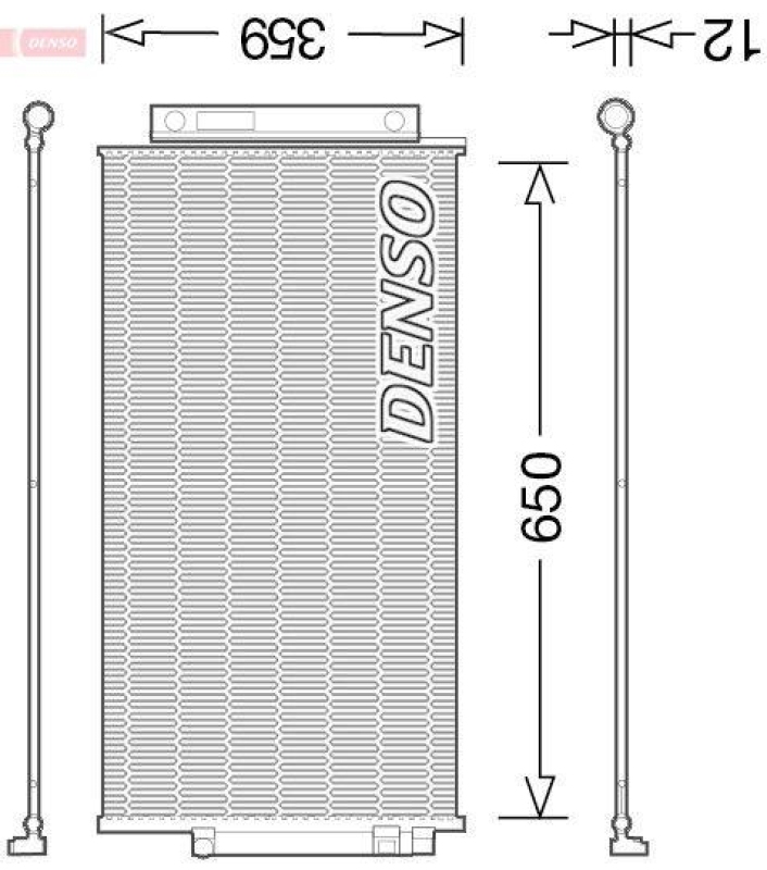 DENSO DCN09047 Kondensator A/C FIAT 500X (334_) 1.4 (2014 - )