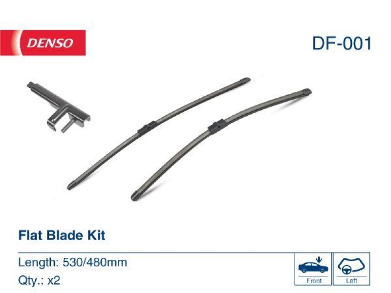 DENSO DF-001 Wischer Flat Blade Kit VW GOLF IV (97-08)