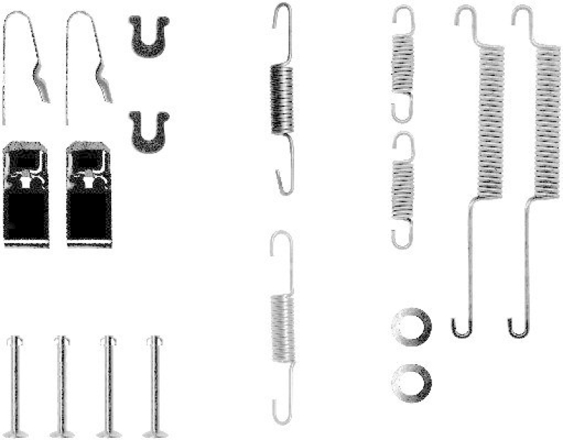 HELLA 8DZ 355 200-081 Zubehörsatz Bremsbacken X0042