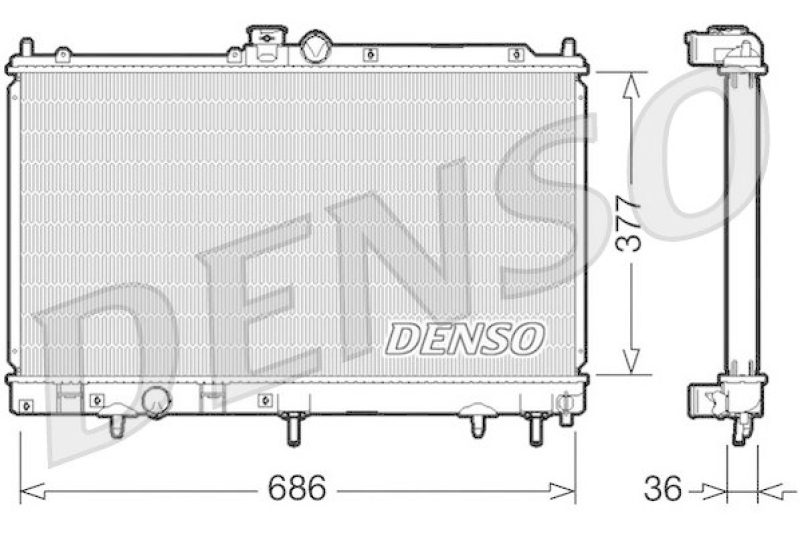 DENSO DRM45026 Kühler MITSUBISHI LANCER Estate (CS_W) 2.0 (2003 - 2007)