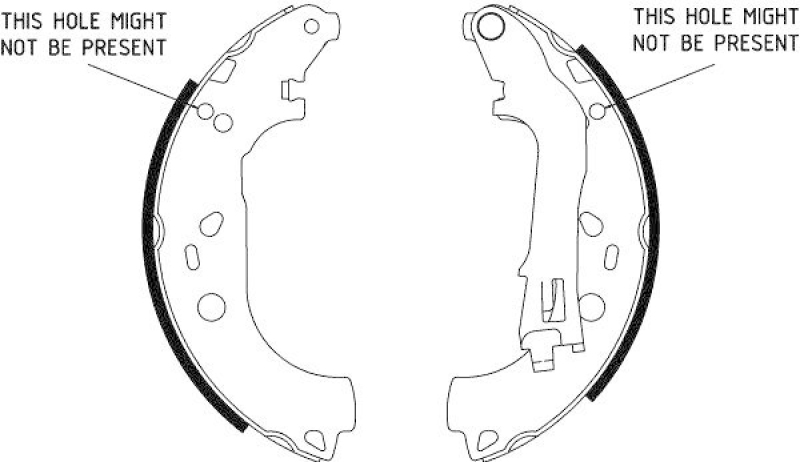 HELLA 8DB 355 002-781 Bremsbackensatz H9690