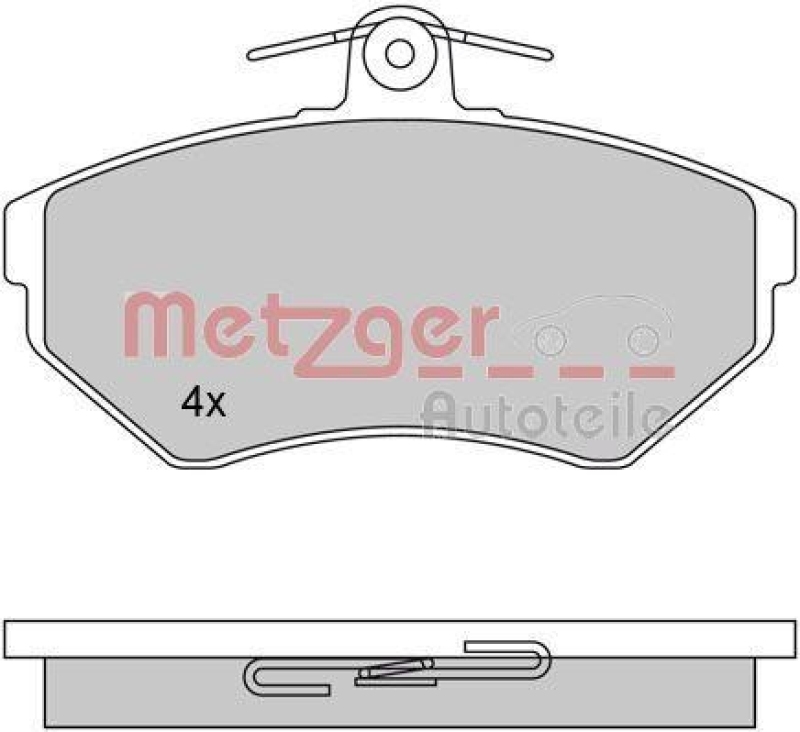 METZGER 1170061 Bremsbelagsatz, Scheibenbremse WVA 21 945