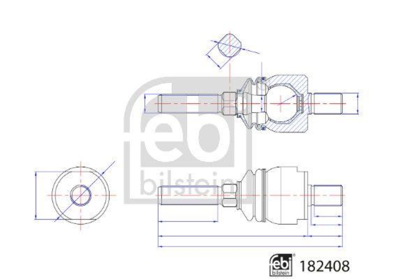 FEBI BILSTEIN 182408 Axialgelenk für Massey Ferguson