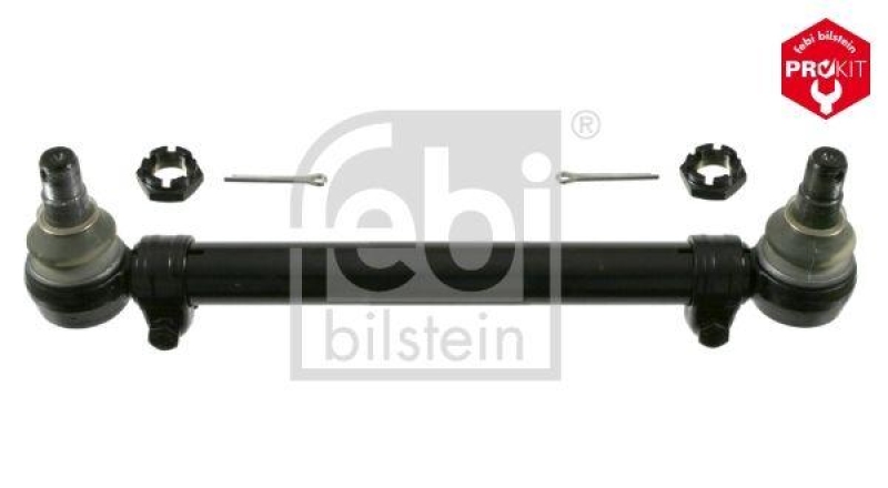 FEBI BILSTEIN 21730 Lenkstange mit Kronenmuttern und Splinten, vom 2. Lenkzwischenhebel zur gelenkten Hinterachse für Scania