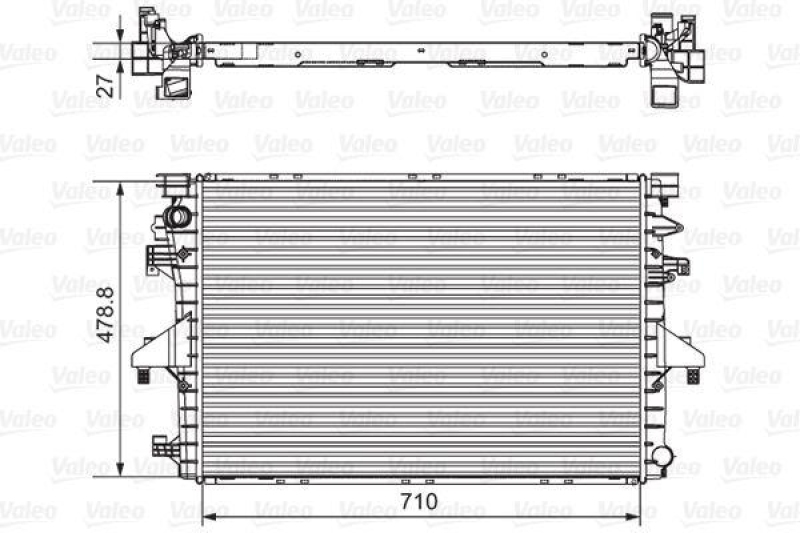 VALEO 701654 Motorkühler VW TRANSPORTER 2.0 TDI