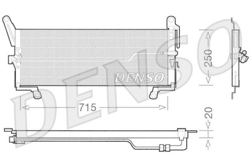 DENSO DCN09098 Kondensator A/C FIAT PUNTO (176) 1.7 TD (1996 - 1999)