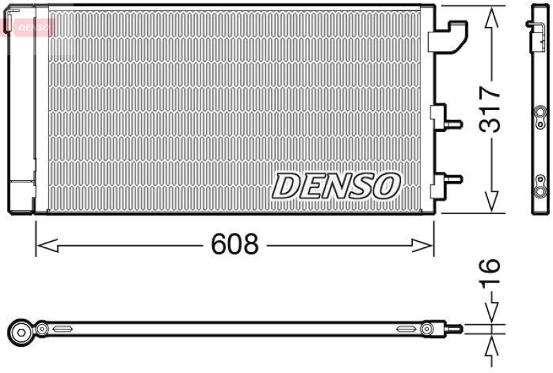 DENSO DCN09144 Kondensator A/C FIAT PANDA (169_) (06-)