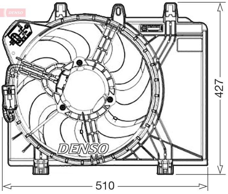 DENSO DER09312 Kühlerlüfter FIAT 500 (C) (312) 1.0 Mild Hybr. (20-)