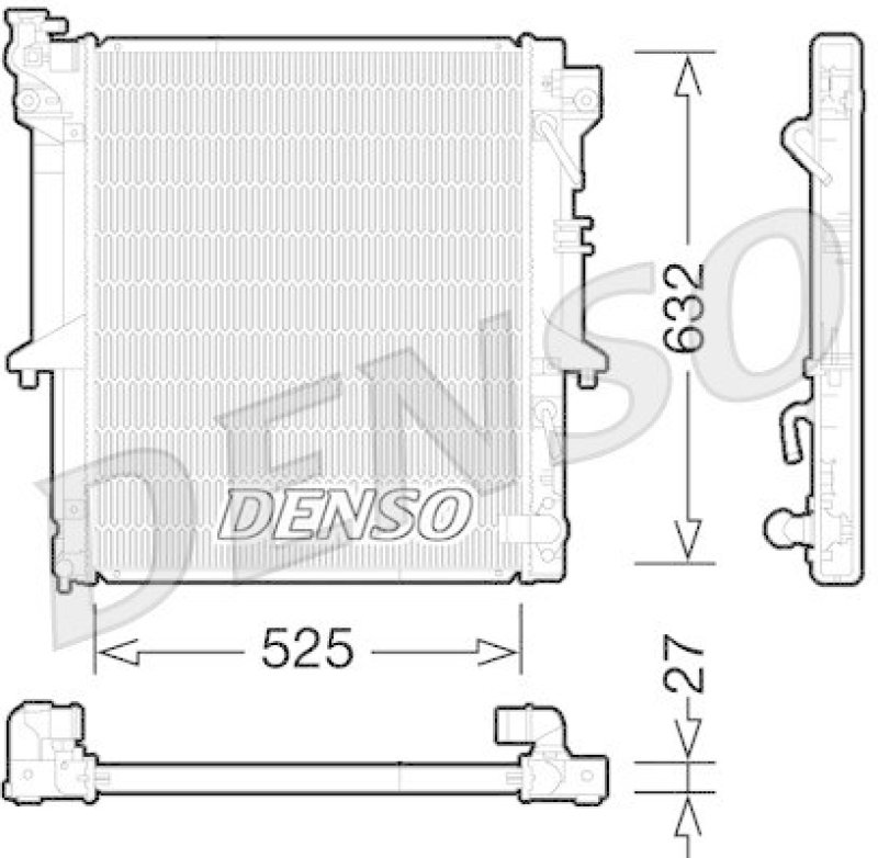 DENSO DRM45035 Kühler MITSUBISHI L 200 (KB_T, KA_T) 2.5 DI-D 4WD (KB4T) (2005 - )