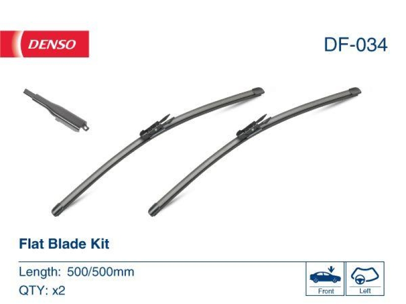 DENSO DF-034 Wischer Flat Blade Kit BMW 1 (E82)