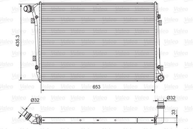 VALEO 701664 Motorkühler VOLKSWAGEN GOLF V 1.9 TDI