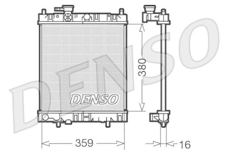 DENSO DRM46001 Kühler NISSAN MICRA II (K11) 1.0 i 16V (1992 - 2000)