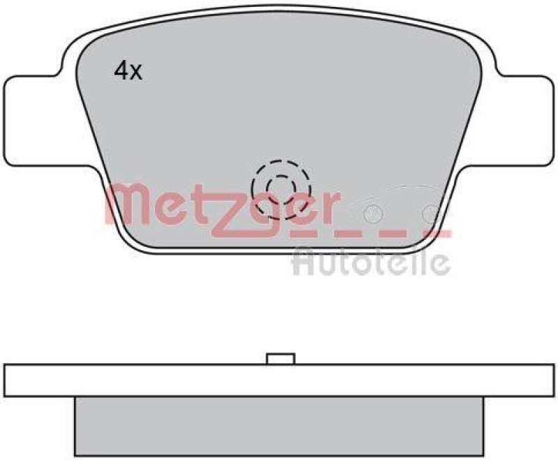 METZGER 1170131 Bremsbelagsatz, Scheibenbremse WVA 23 714