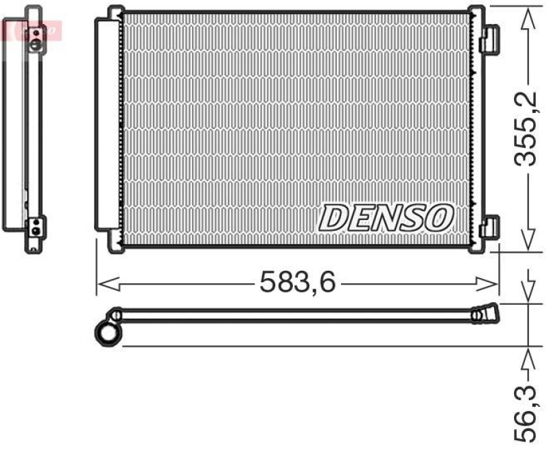 DENSO DCN09146 Kondensator A/C FIAT 500 (C) (312) 1.0 Mild Hybr. (20-)