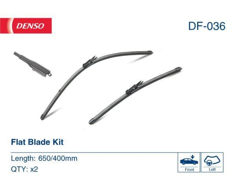 DENSO DF-036 Wischer Flat Blade Kit OPEL CORSA D (06-)