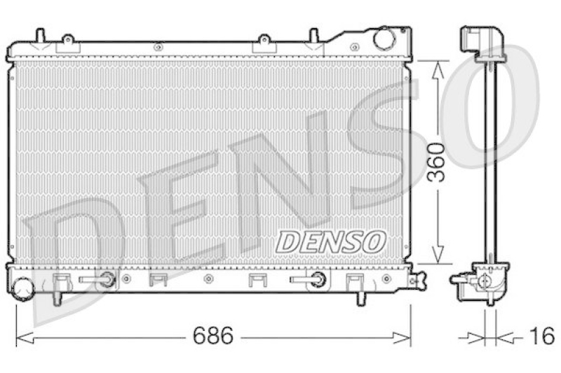 DENSO DRM36001 Kühler SUBARU FORESTER (SG) 2.0 X (2005 - )