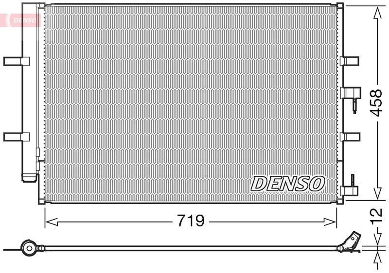 DENSO DCN10036 Kondensator A/C FORD TRANSIT CUSTOM Box 2.2 TDCi (12- )