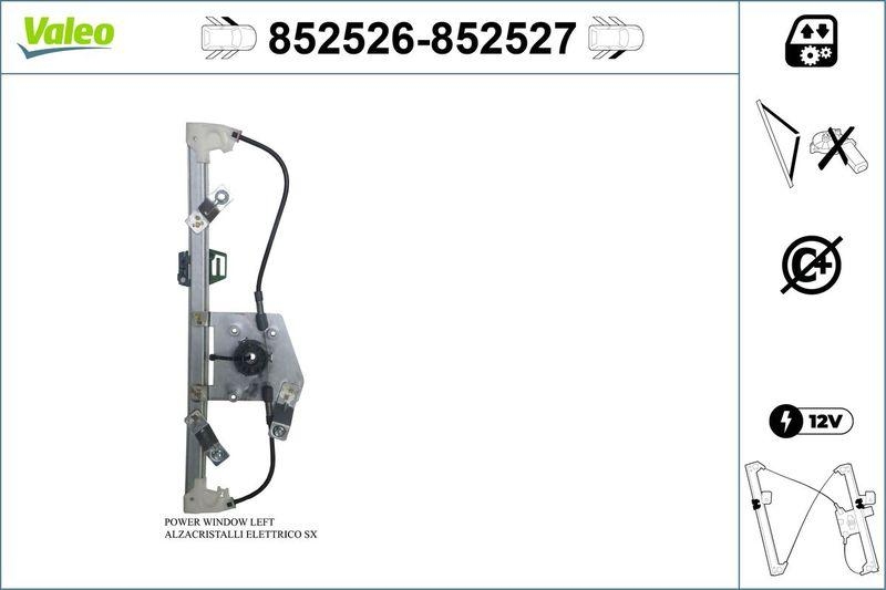 VALEO 852526 Fensterheber Mecha VL FIAT