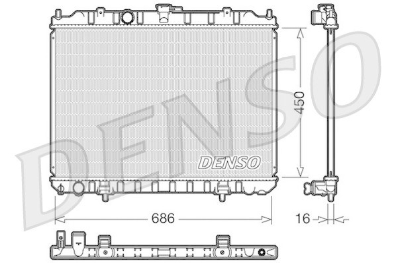 DENSO DRM46004 Kühler NISSAN X-TRAIL (T30) 2.5 4x4 (2002 - )