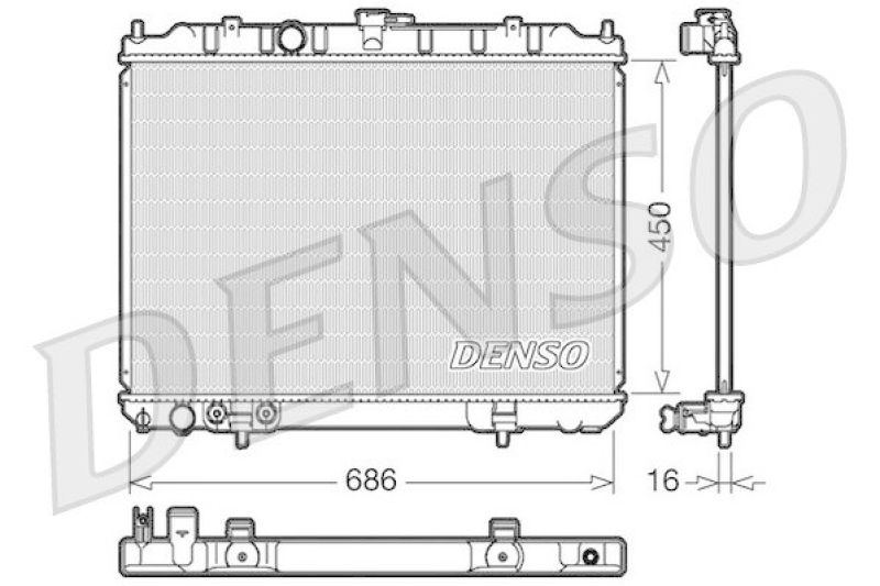 DENSO DRM46005 Kühler NISSAN X-TRAIL (T30) 2.5 4x4 (2002 - )