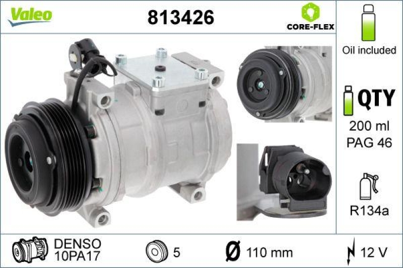 VALEO 813426 Kompressor BMW Serie 3, Serie 5, Serie 8