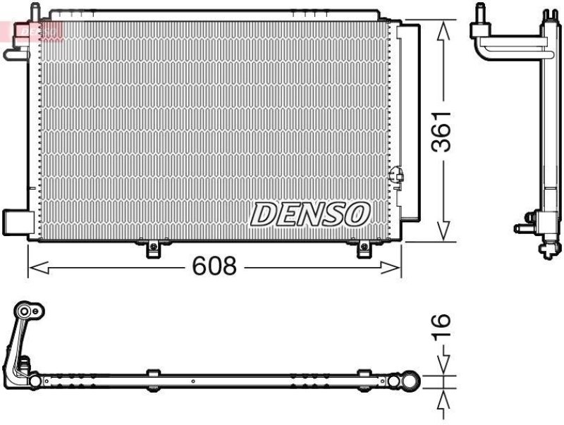 DENSO DCN10041 Kondensator A/C FORD FIESTA VI (CB1, CCN) 1.4 (08- )