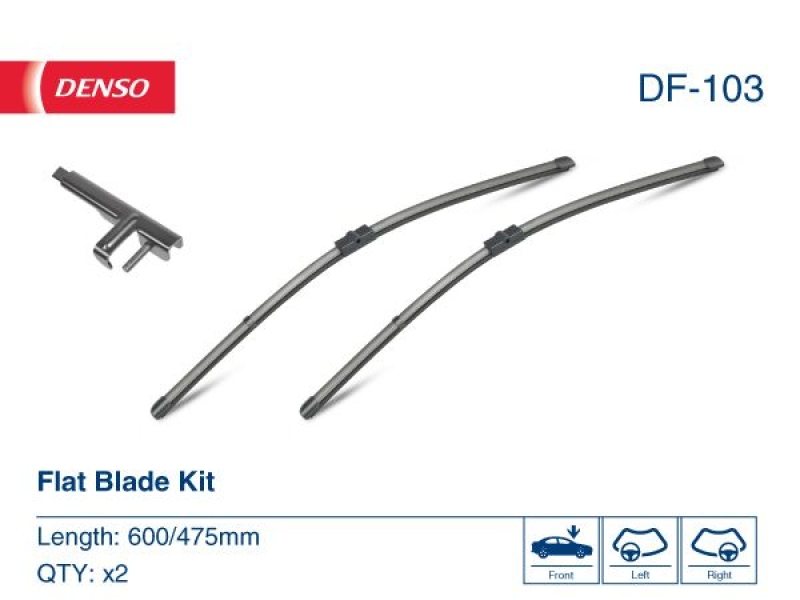 DENSO DF-103 Wischer Flat Blade Kit SKODA OCTAVIA (96-10)