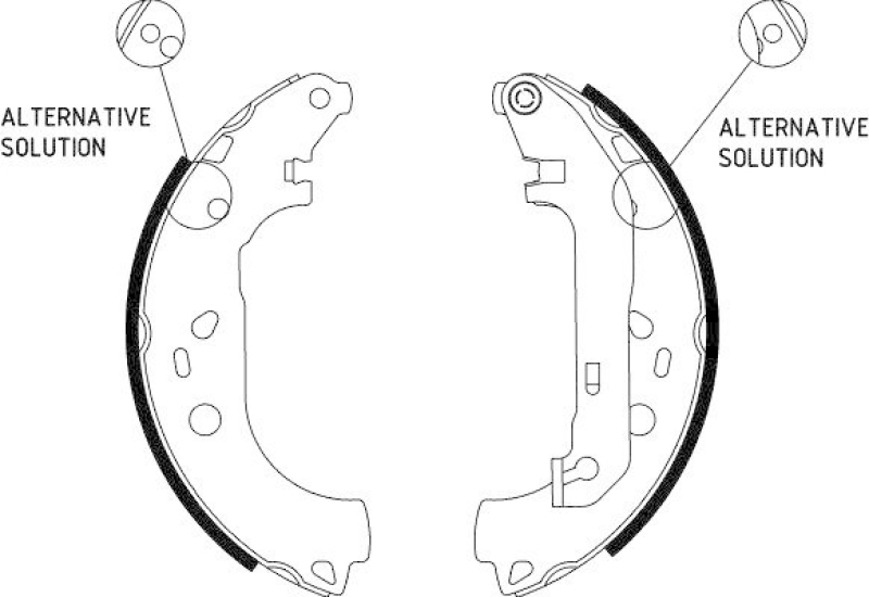 HELLA 8DB 355 002-921 Bremsbackensatz für FORD