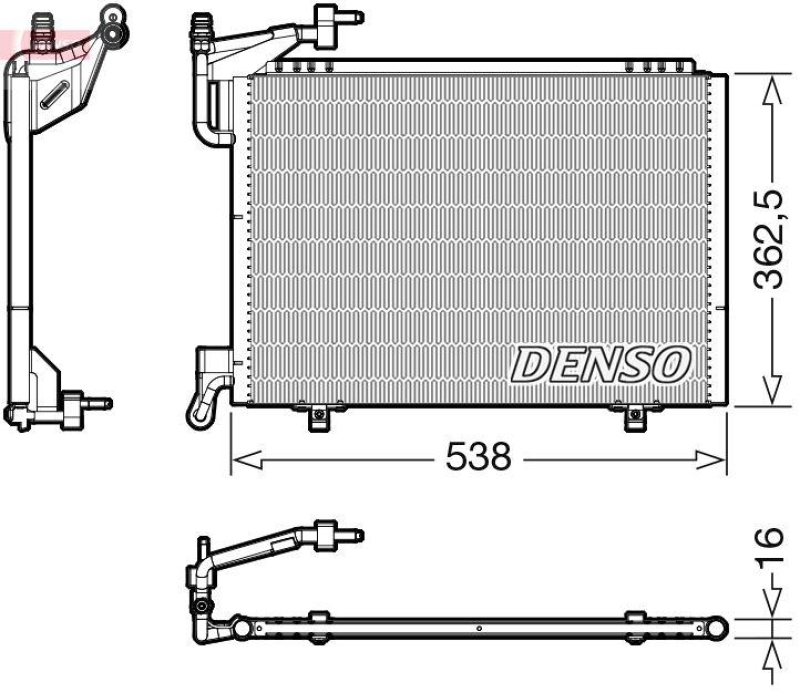 DENSO DCN10042 Kondensator FORD FIESTA VI 1.25 (08-13)