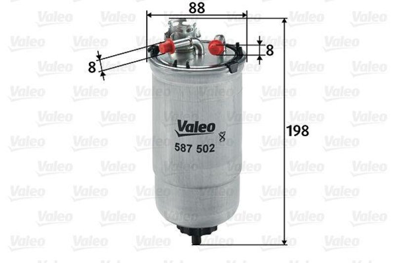 VALEO 587502 Kraftstofffilter, Diesel