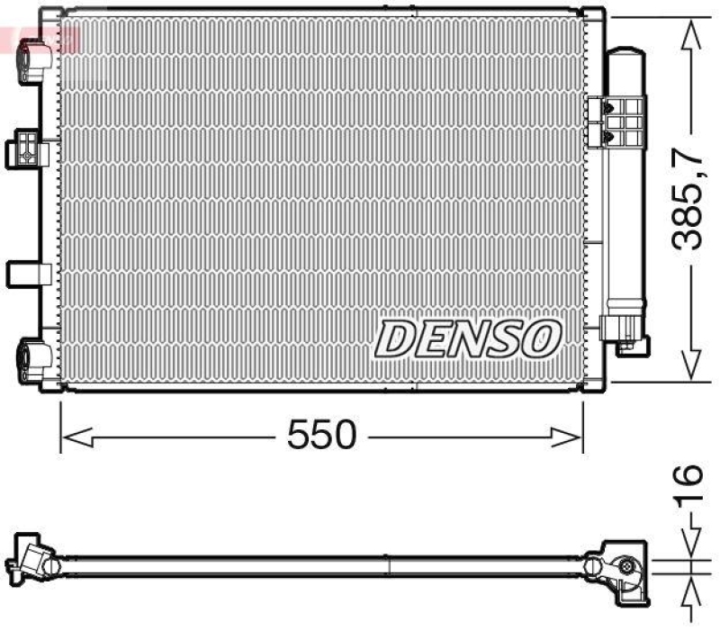 DENSO DCN10043 Kondensator A/C FORD FOCUS III Turnier (12-)