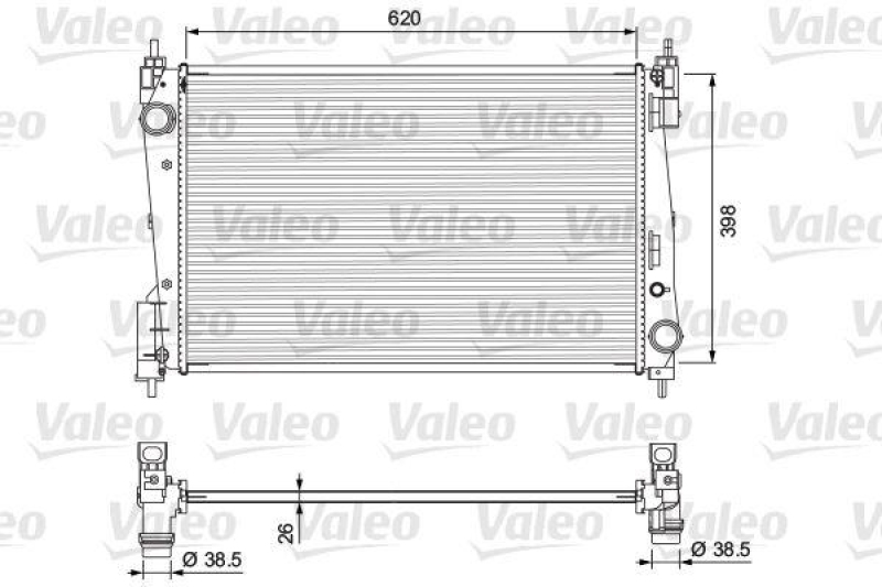 VALEO 701717 Motorkühler FIAT GRANDE PUNTO 1.3 MJTD75