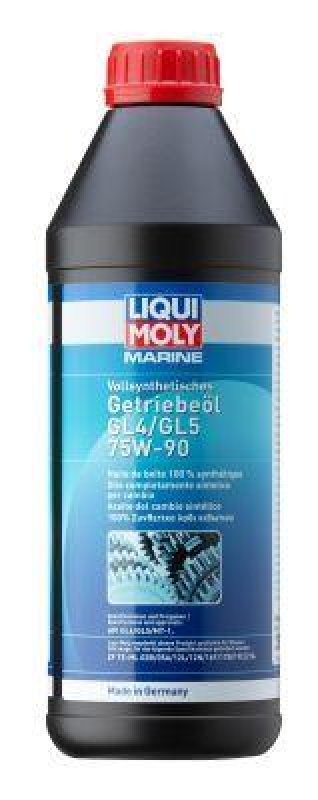 LIQUI MOLY 25070 Getriebeöl Marine Vollsynthetisches Getriebeöl GL4/GL5 75W-90 Dose 1 L