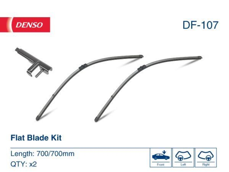 DENSO DF-107 Wischer Flat Blade Kit VW TOURAN