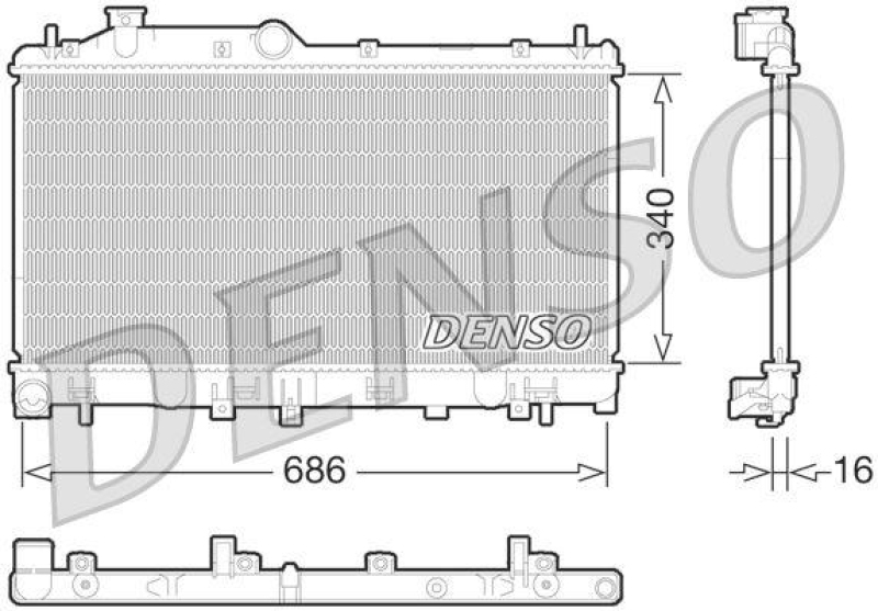 DENSO DRM36014 Kühler SUBARU LEGACY/LIBERTY