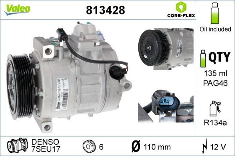 VALEO 813428 Kompressor BMW Serie1, Serie 3