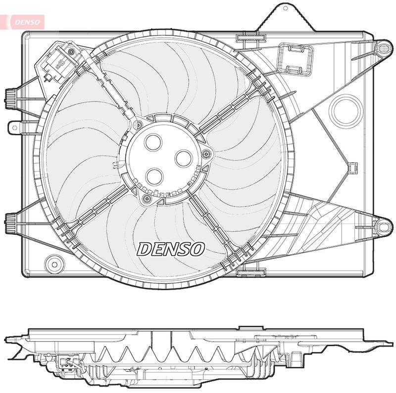 DENSO DER15001 Kühlerlüfter CHEVROLET OE-Nr: 95352380