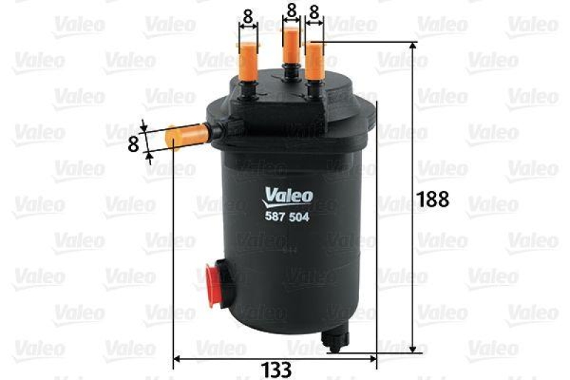 VALEO 587504 Kraftstofffilter, Diesel