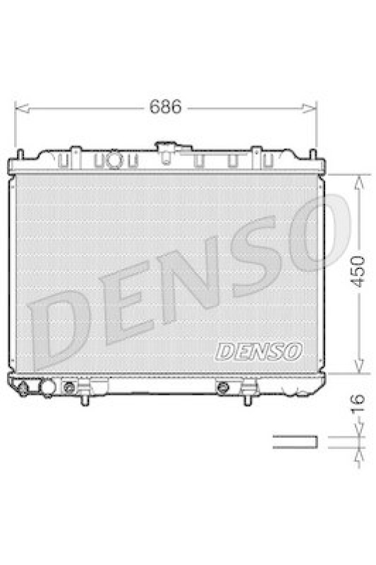 DENSO DRM46008 Kühler NISSAN X -Trail Aut. 10/00-07/03