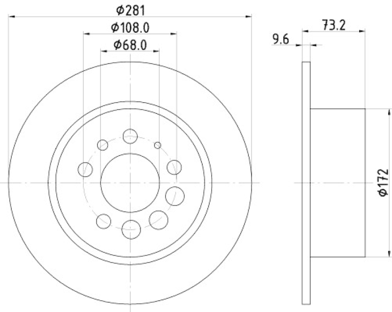 HELLA 8DD 355 100-891 Bremsscheibe