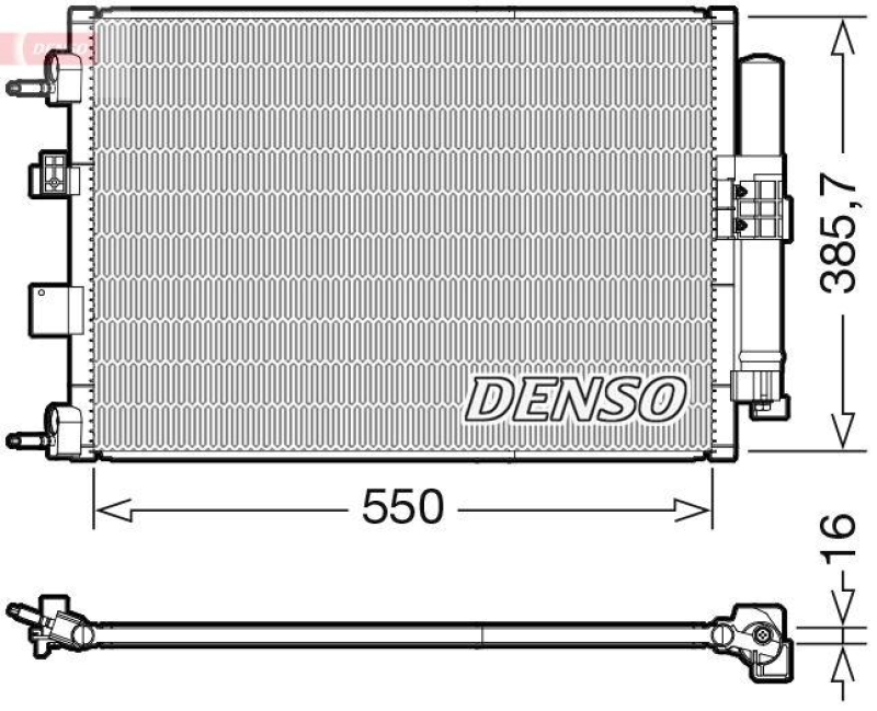 DENSO DCN10046 Kondensator A/C FORD FOCUS III Turnier (14-)