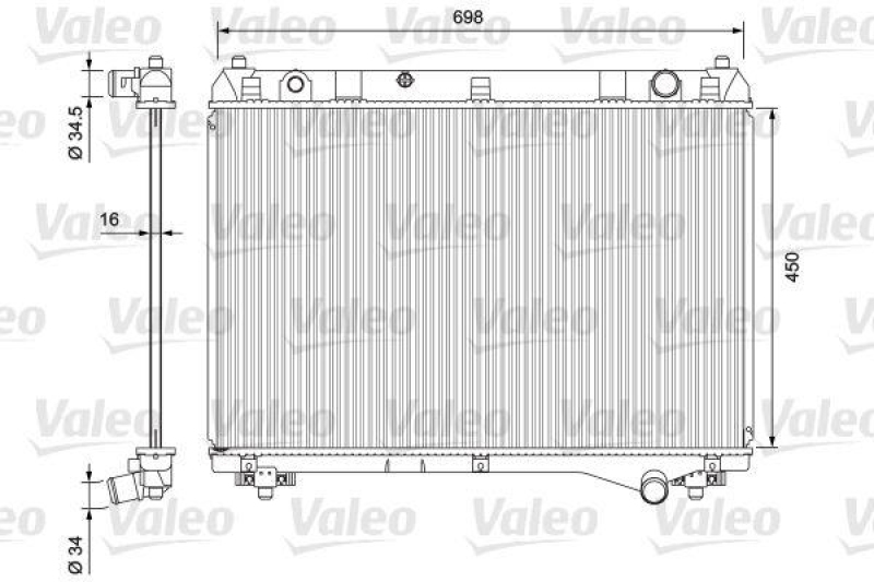 VALEO 701722 Motorkühler FORD FIESTA IV 1.3 I