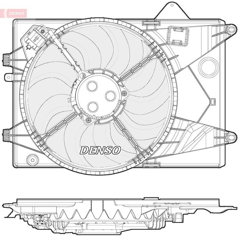 DENSO DER15003 Kühlerlüfter CHEVROLET OE-Nr: 95352379