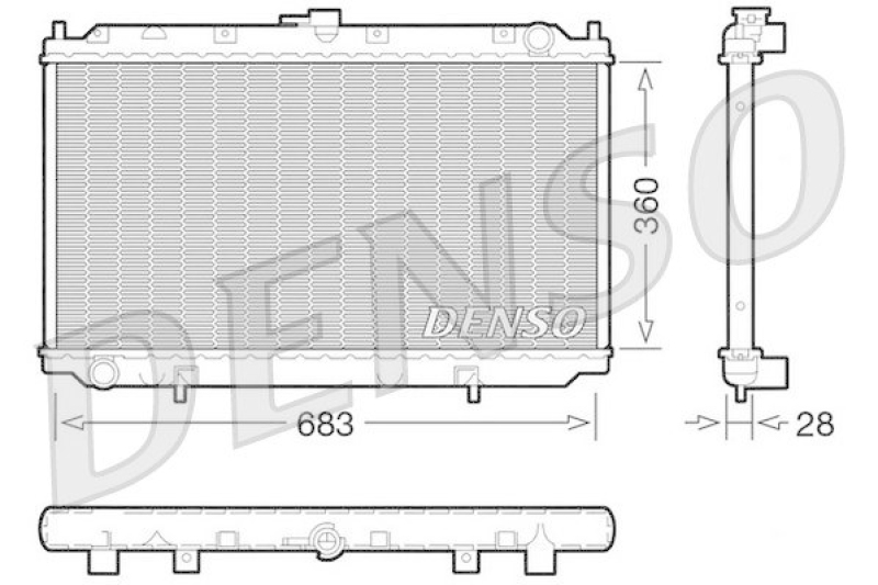 DENSO DRM46010 Kühler NISSAN PRIMERA Traveller (WP11) 2.0 16V (1998 - 2001)